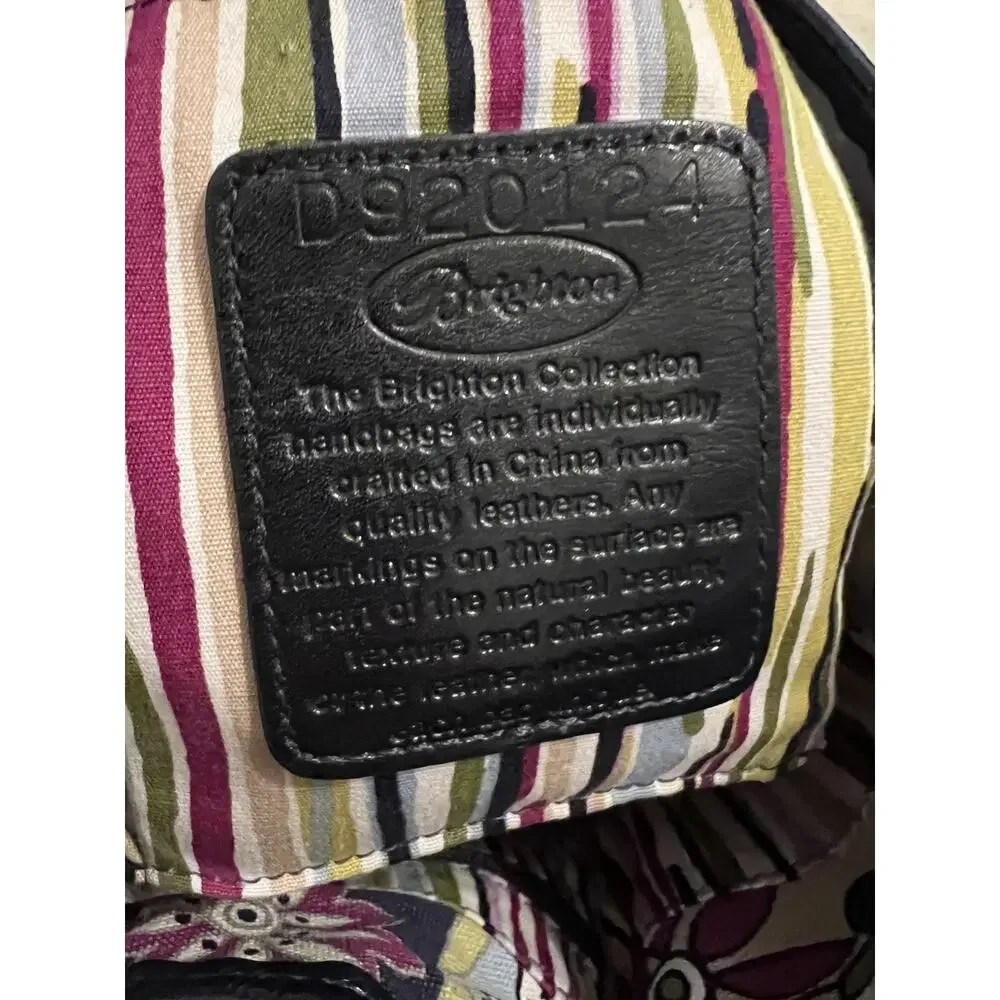 Brighton Blue Purple Floral Paisley Quilted Vinyl Covered Tote Bag 17x10x6 - Picture 10 of 16